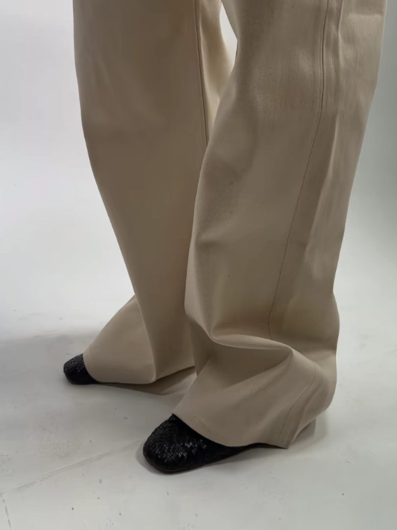 オートミール 13.8oz ワイドストレートデニム  LOM093