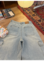 LelyMooch 体型カバー◎ カーゴデニムパンツ  LEM182