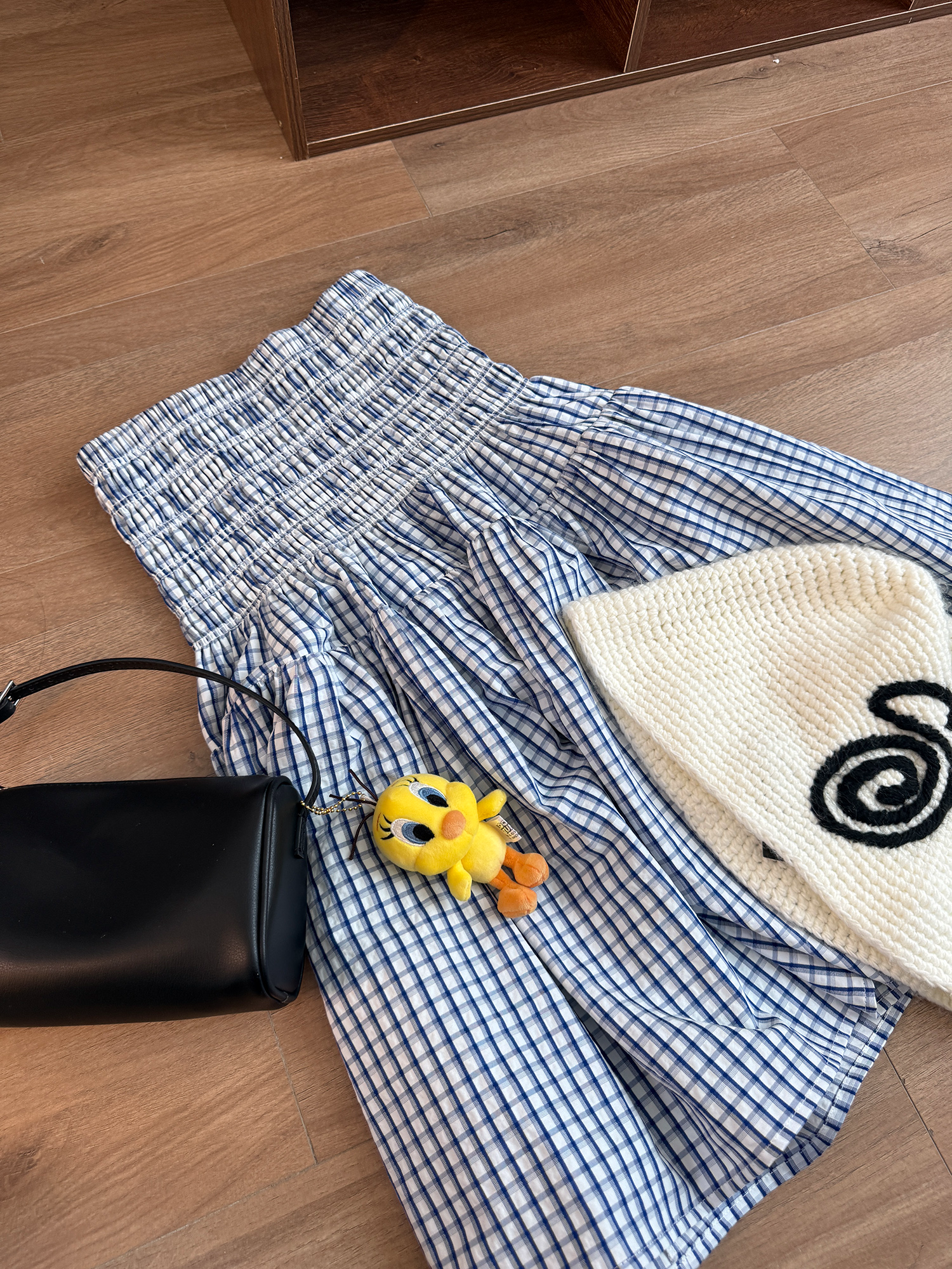 LelyMooch 2WAYギンガム スカート／チューブトップ  LEM176