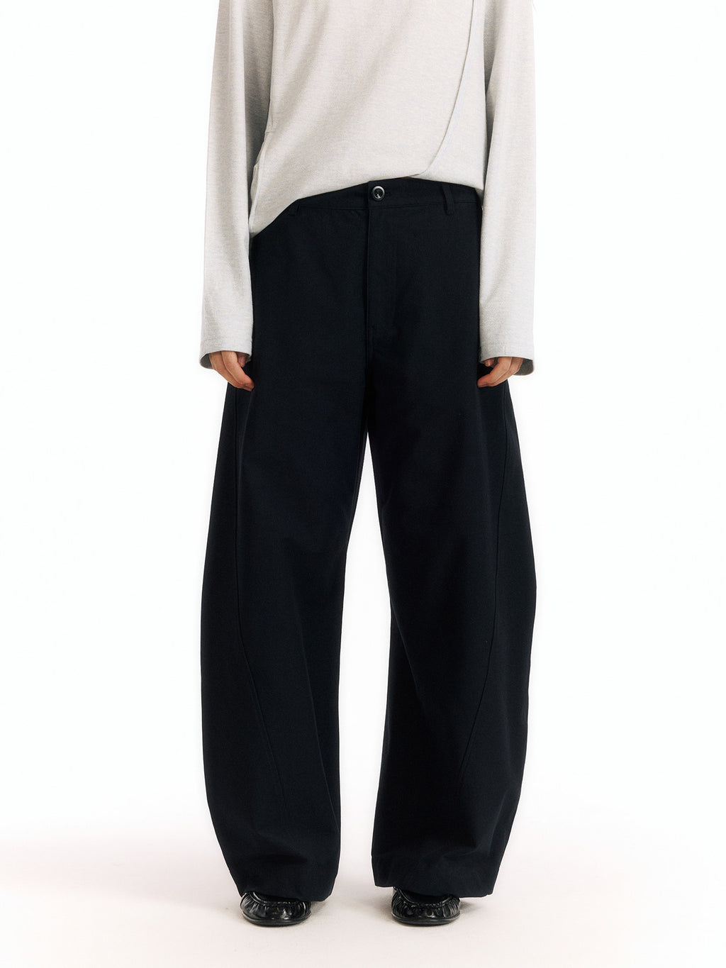 LOM030 Stesso modello Pantaloni ampi a curva 3D resistenti alle rughe e rinfrescanti al tatto LOM060