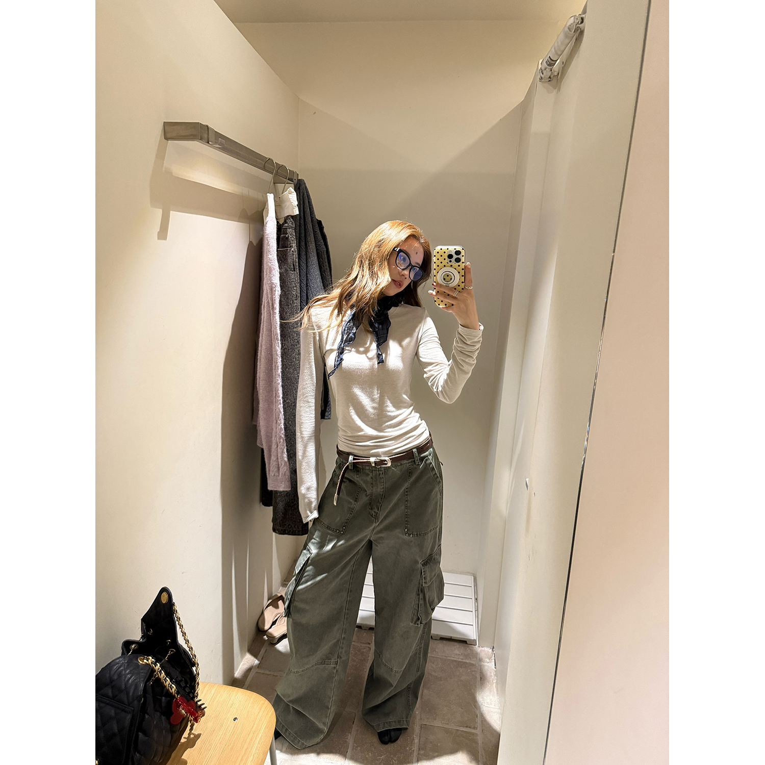 LelyMooch フェード加工ワークパンツ　LEM261