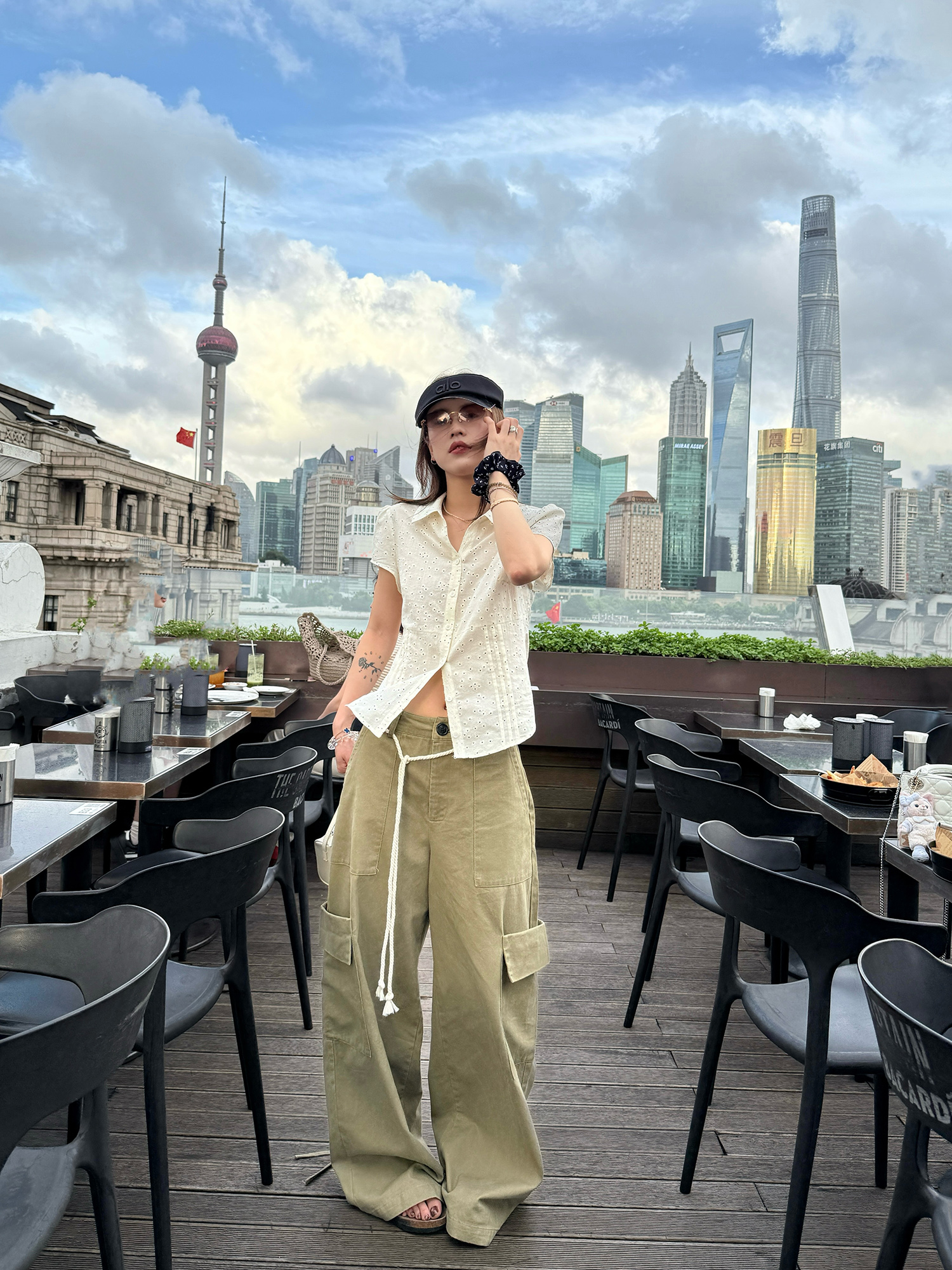 LelyMooch ドローコード付きコットンパンツ  LEM205