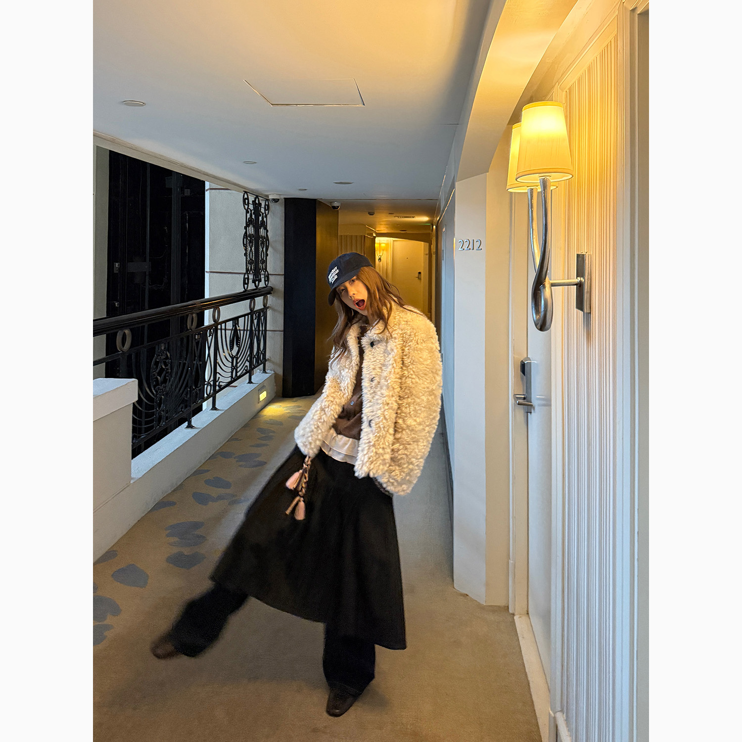 LelyMooch 黒プリーツスカート・ゴムウエスト  LEM277