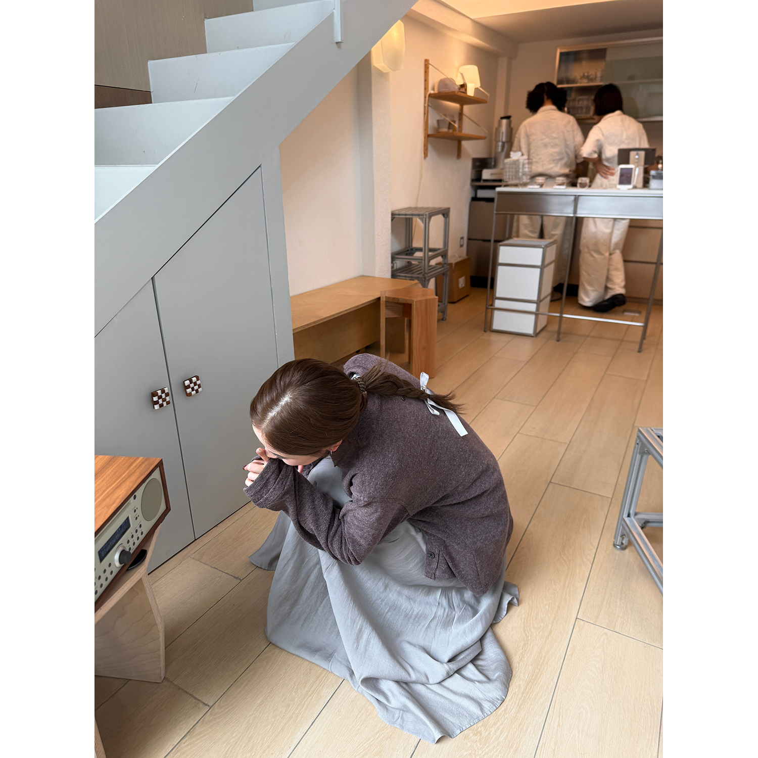 LelyMooch ふんわりチュールハイウエストスカート  LEM247