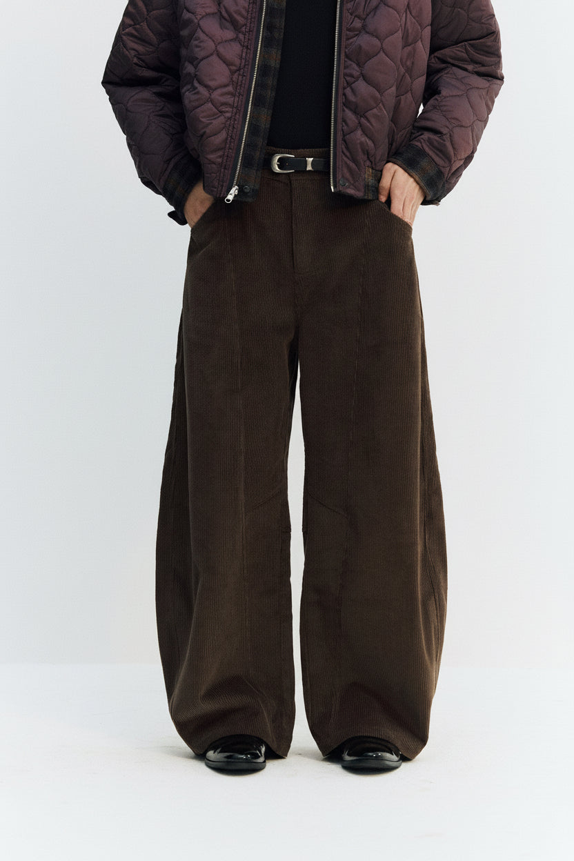 コーデュロイパンツ・立体カーブシルエット  LOM035