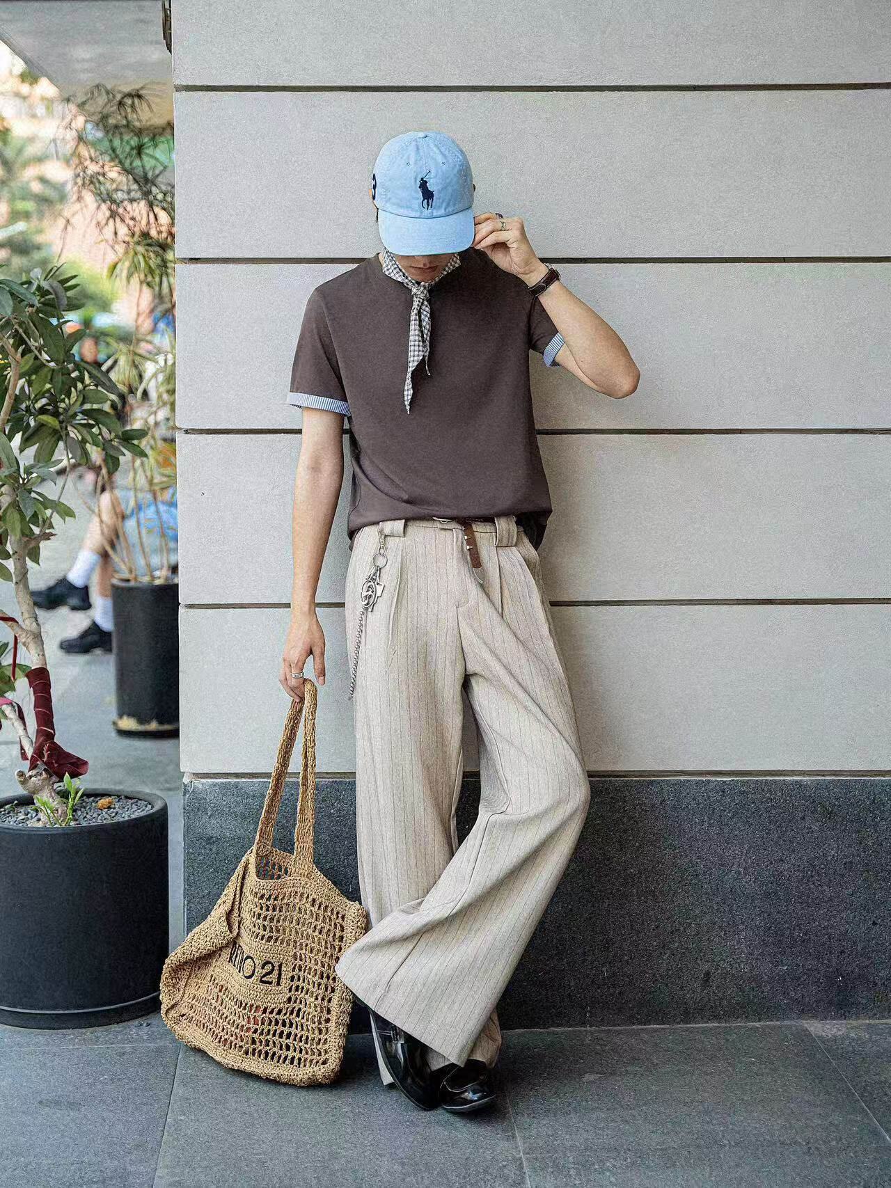 クラシックムード ストライプ タックワイド  LOM049