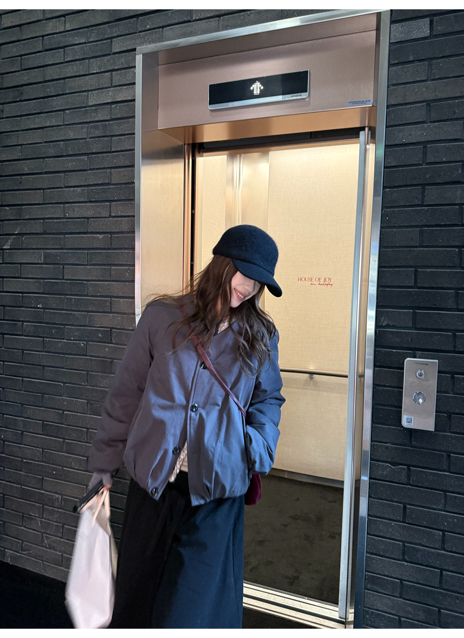 LelyMooch マフラー付き 中綿ブルゾン  LEM306