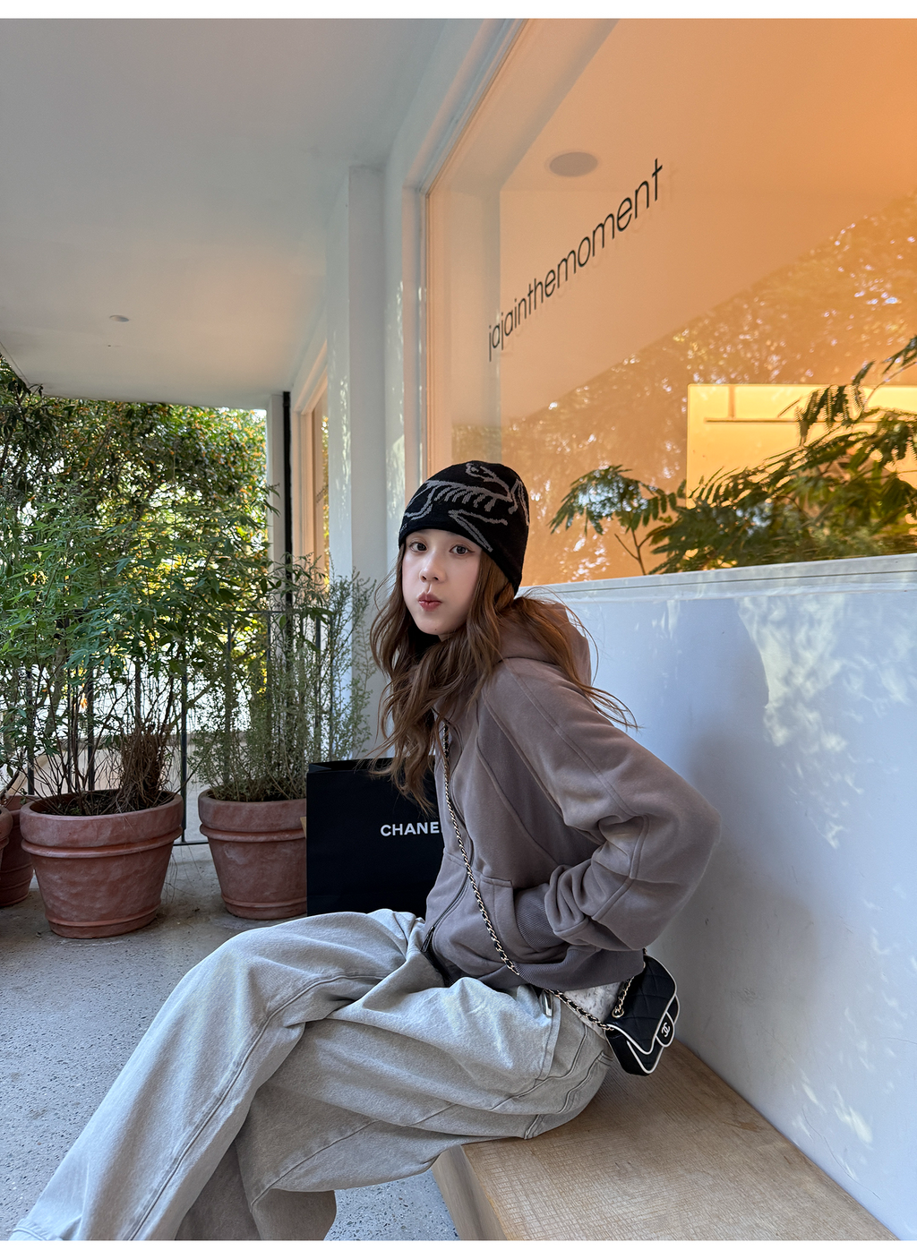 LelyMooch 裏起毛ジップアップフーディー　LEM275