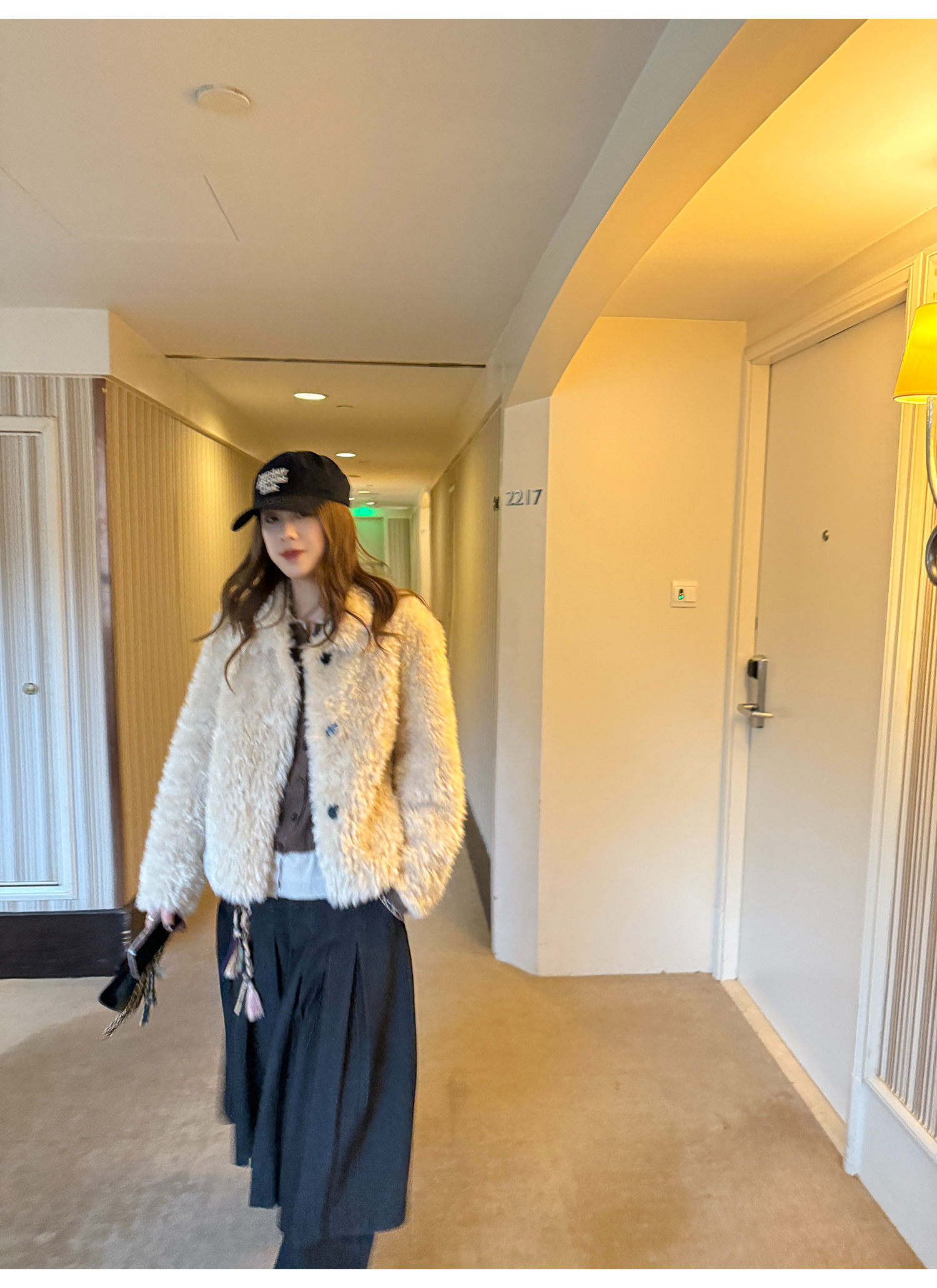 LelyMooch もこもこボアフードコート  LEM269