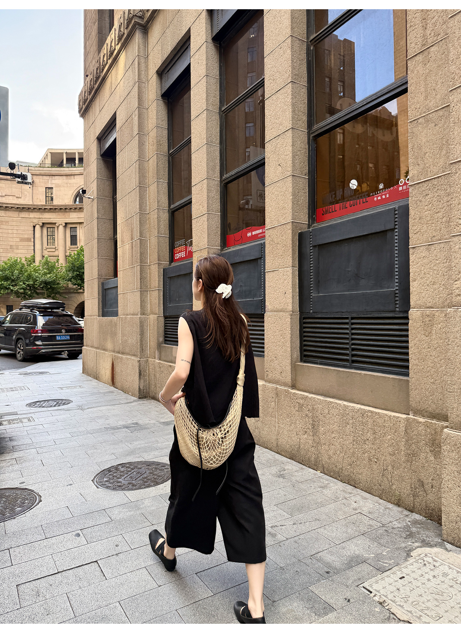 LelyMooch Aライン ワイドパンツ七分丈  LEM202