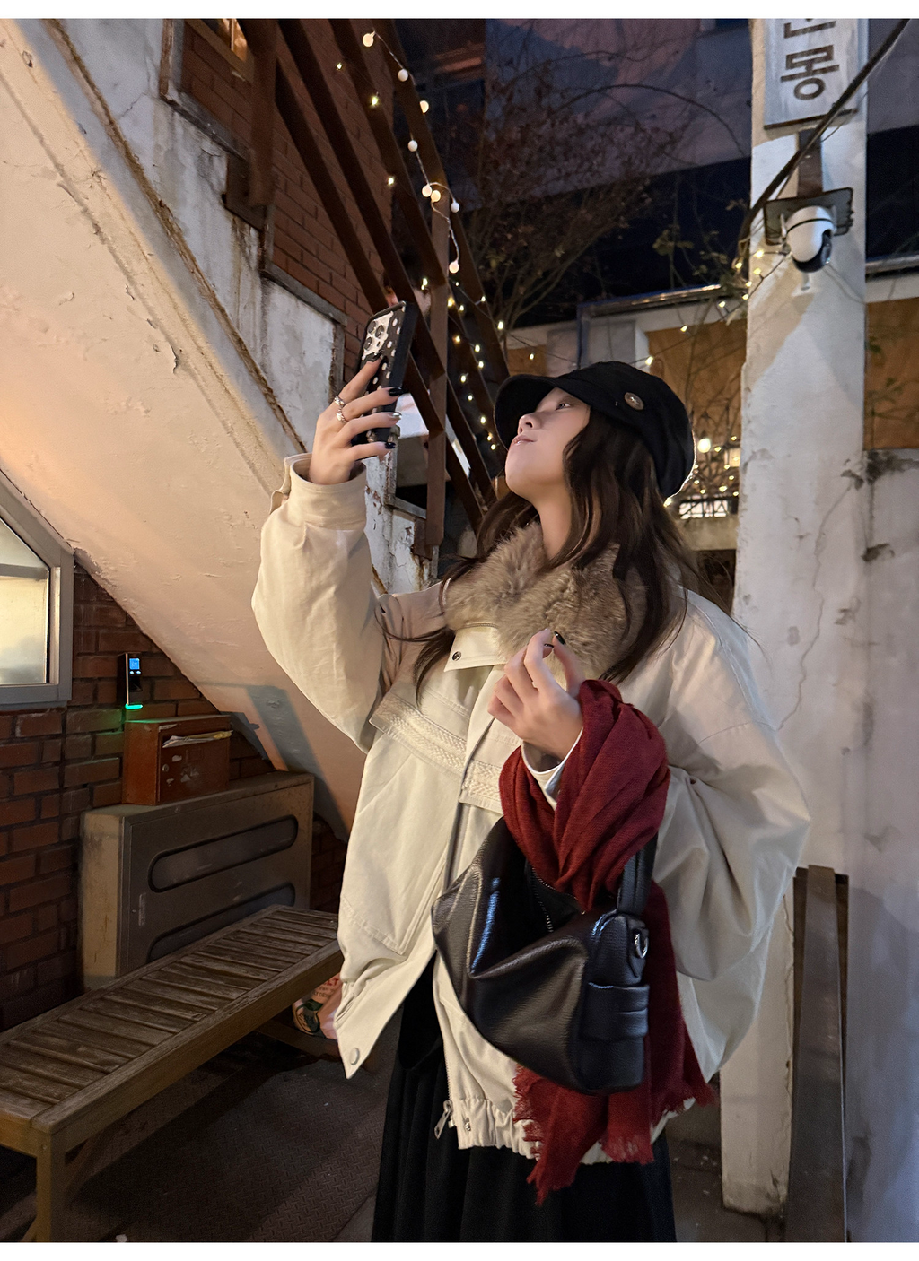 LelyMooch 取り外し襟付き 中綿ショートアウター  LEM305