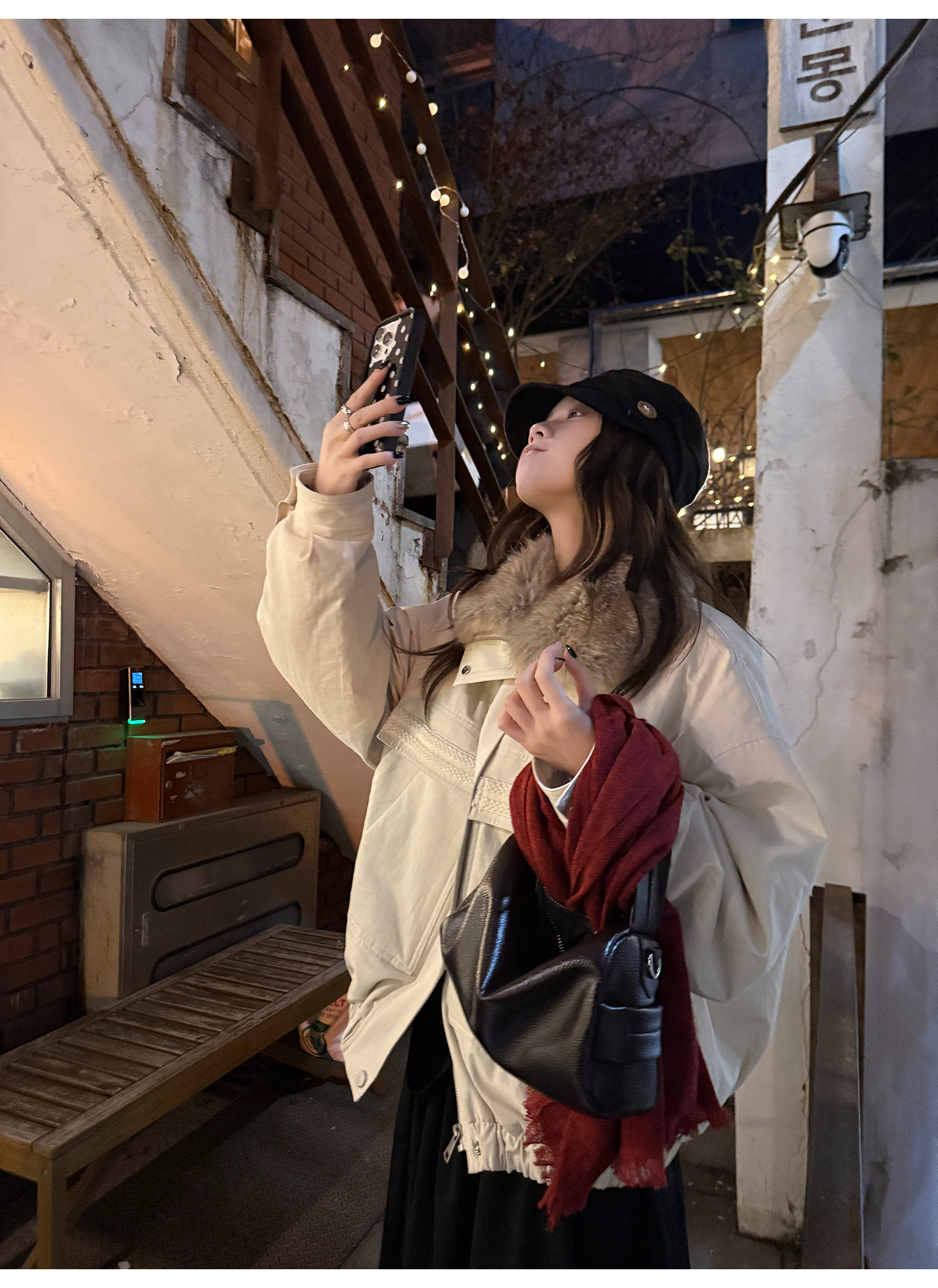 LelyMooch 取り外し襟付き 中綿ショートアウター  LEM305