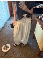 LelyMooch リネン混ドロストワイドパンツ  LEM345