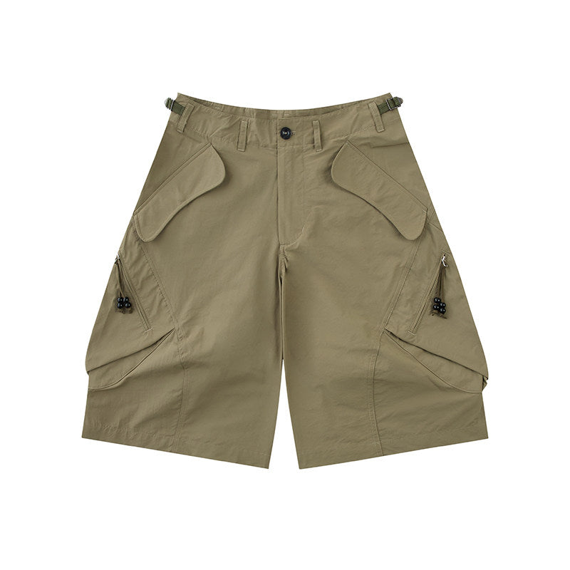 Curved 3/4-Length Pants with Large Pockets LOM054