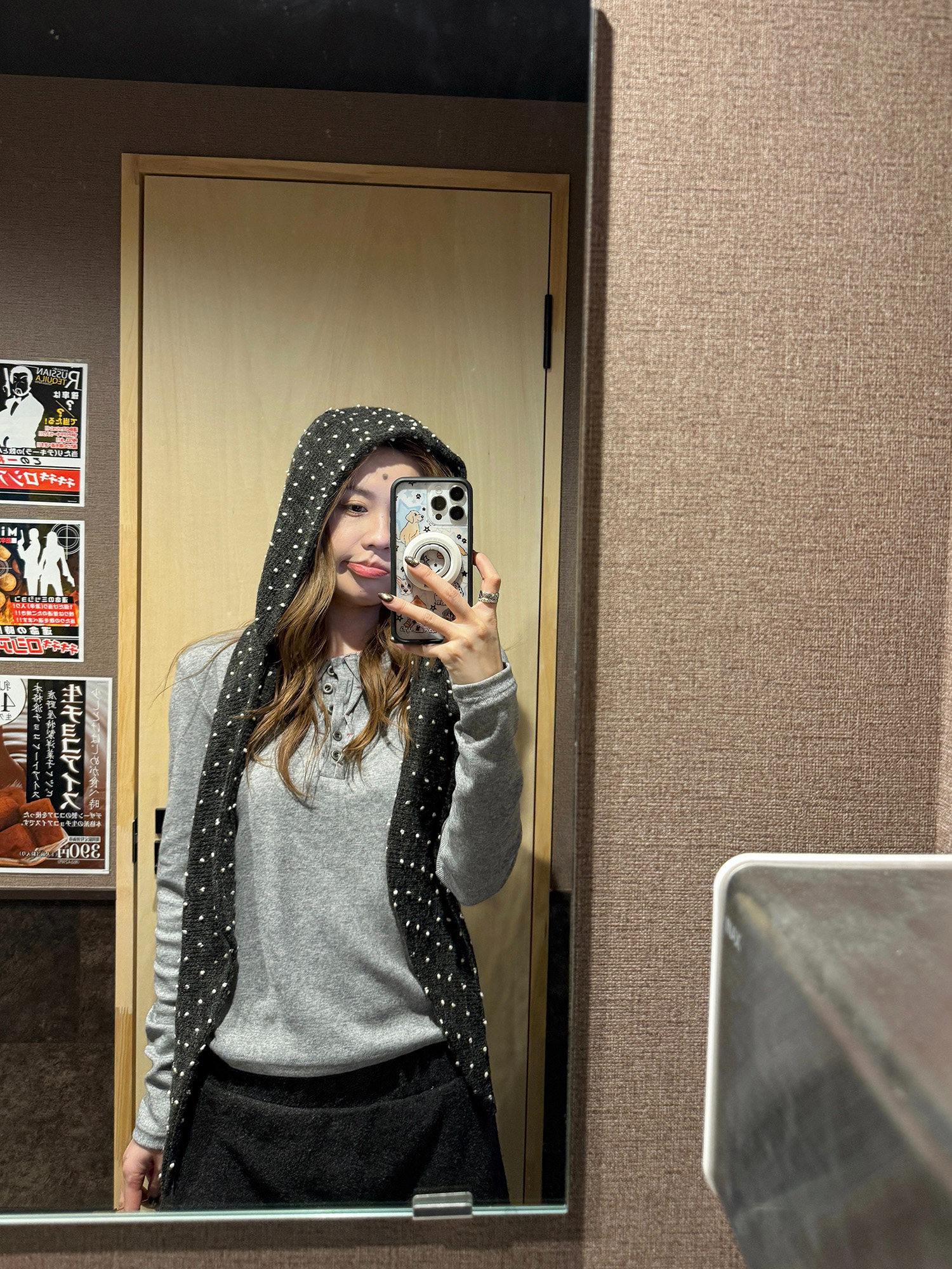 LelyMooch リブ調 ウール風 ヘンリーネックトップス  LEM290