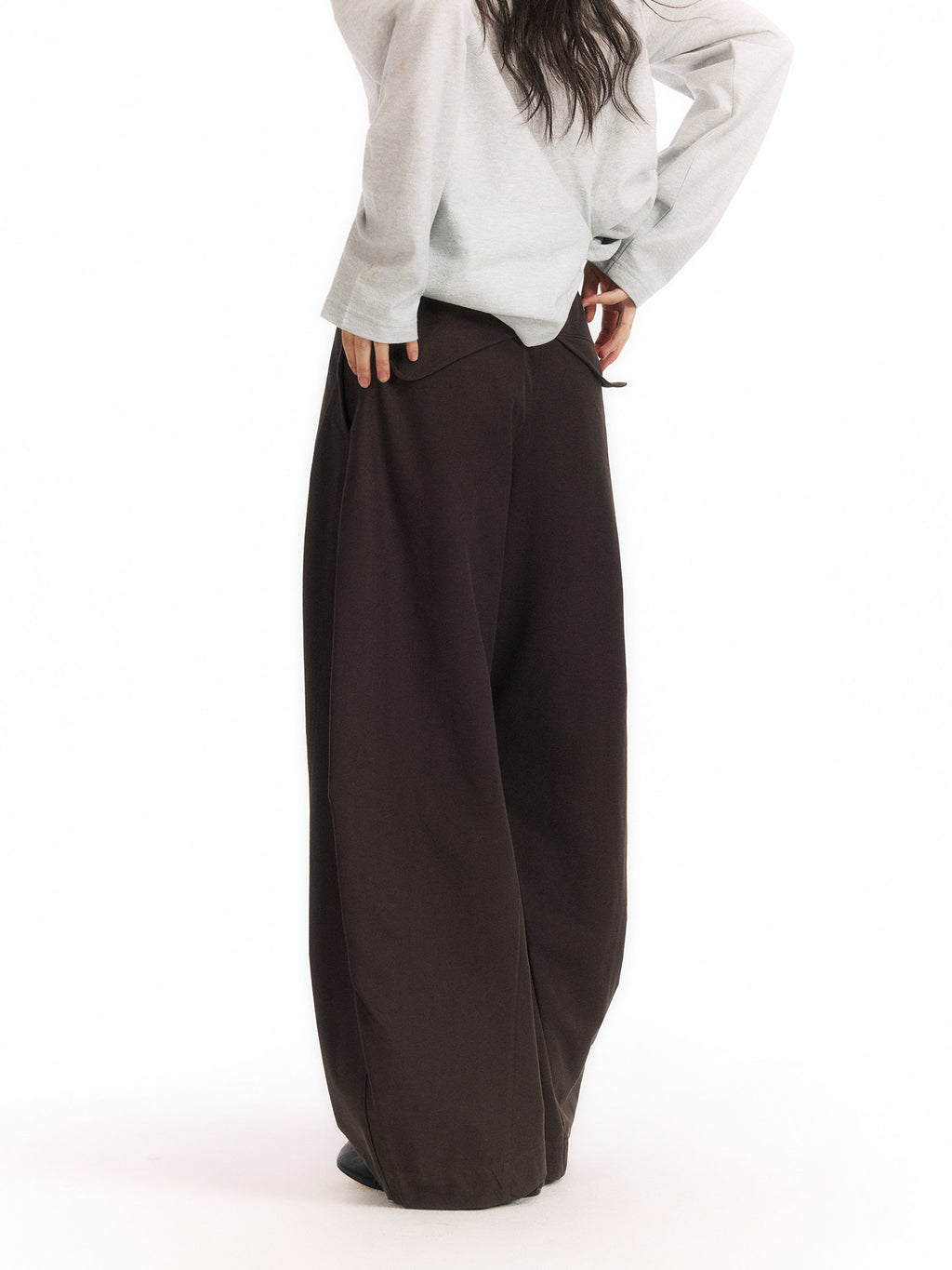 LOM030 Stesso modello Pantaloni ampi a curva 3D resistenti alle rughe e rinfrescanti al tatto LOM060