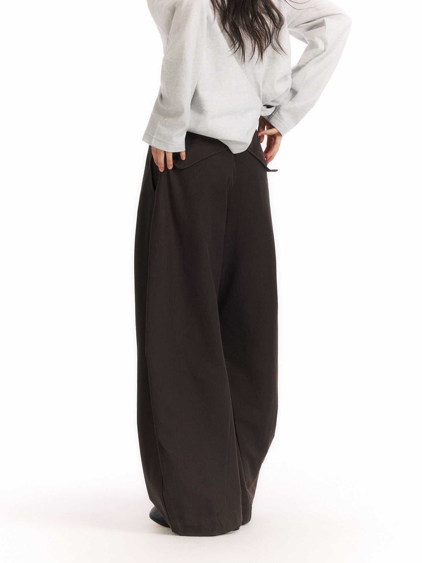 LOM030 Stesso modello Pantaloni ampi a curva 3D resistenti alle rughe e rinfrescanti al tatto LOM060