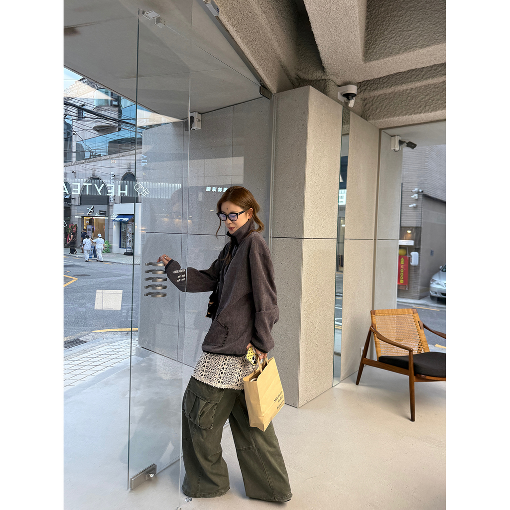 LelyMooch フェード加工ワークパンツ　LEM261