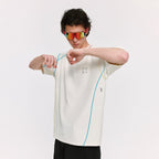 ゆったり着られる 配色ステッチ半袖Tシャツ  LOM074