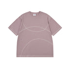 配色ライン半袖Tシャツ  LOM078
