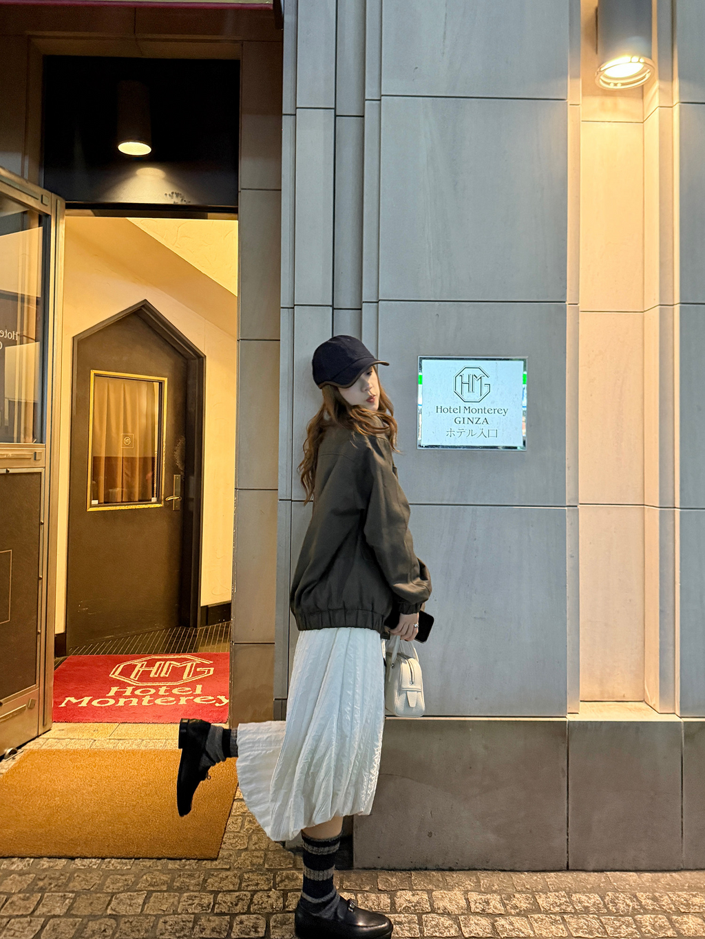 LelyMooch ドロスト ロングスカート シワ感素材 前後差  LEM288