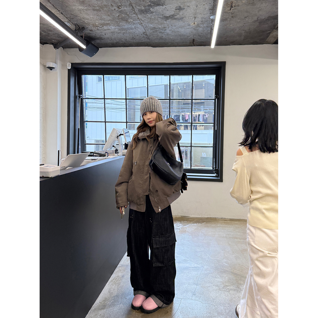 LelyMooch エコファーライナー付きモッズコート　LEM259