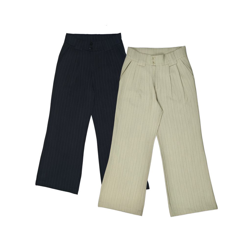 クラシックムード ストライプ タックワイド  LOM049