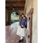 LelyMooch Top in misto lana con scollo alla Henley LEM236