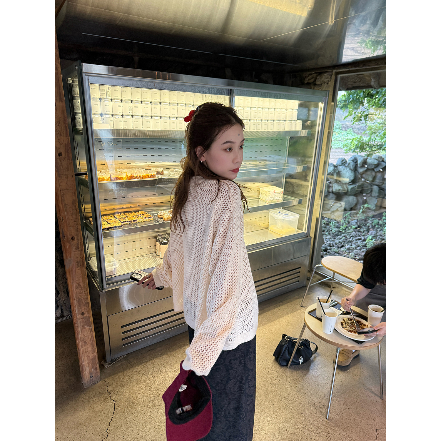 LelyMooch ゆるニットフリンジカーディガン  LEM249