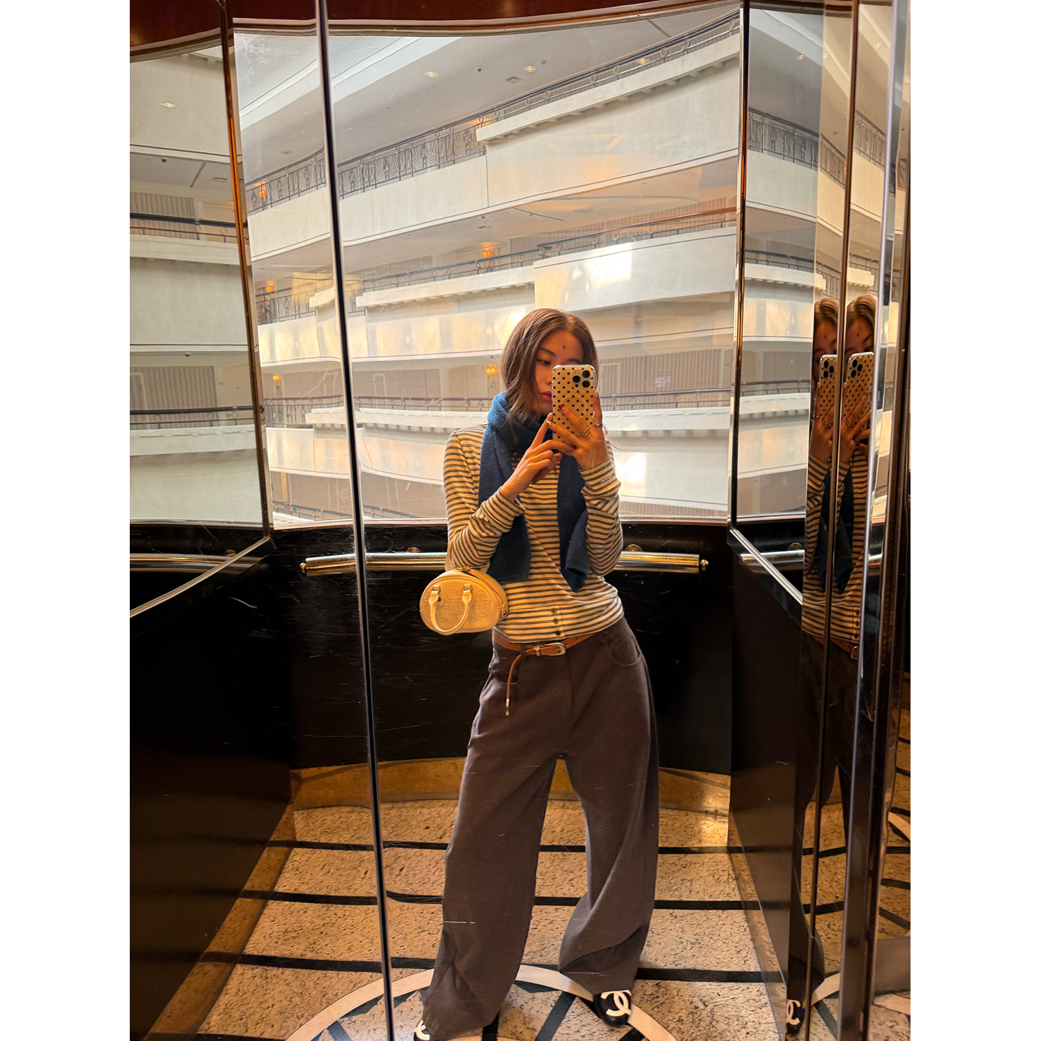 LelyMooch ダークグレーストライプパンツ  LEM244