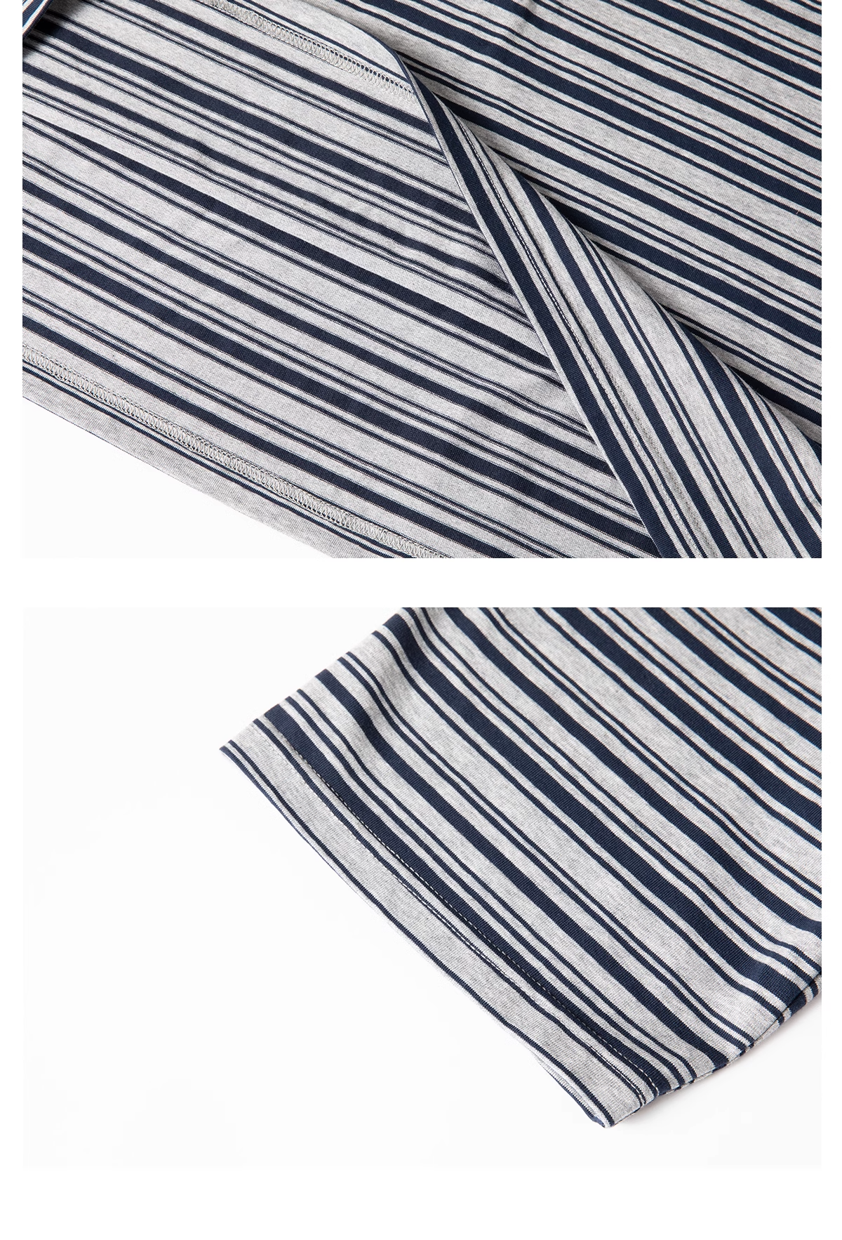 ポロカラー ストライプ半袖Tシャツ  LOM016