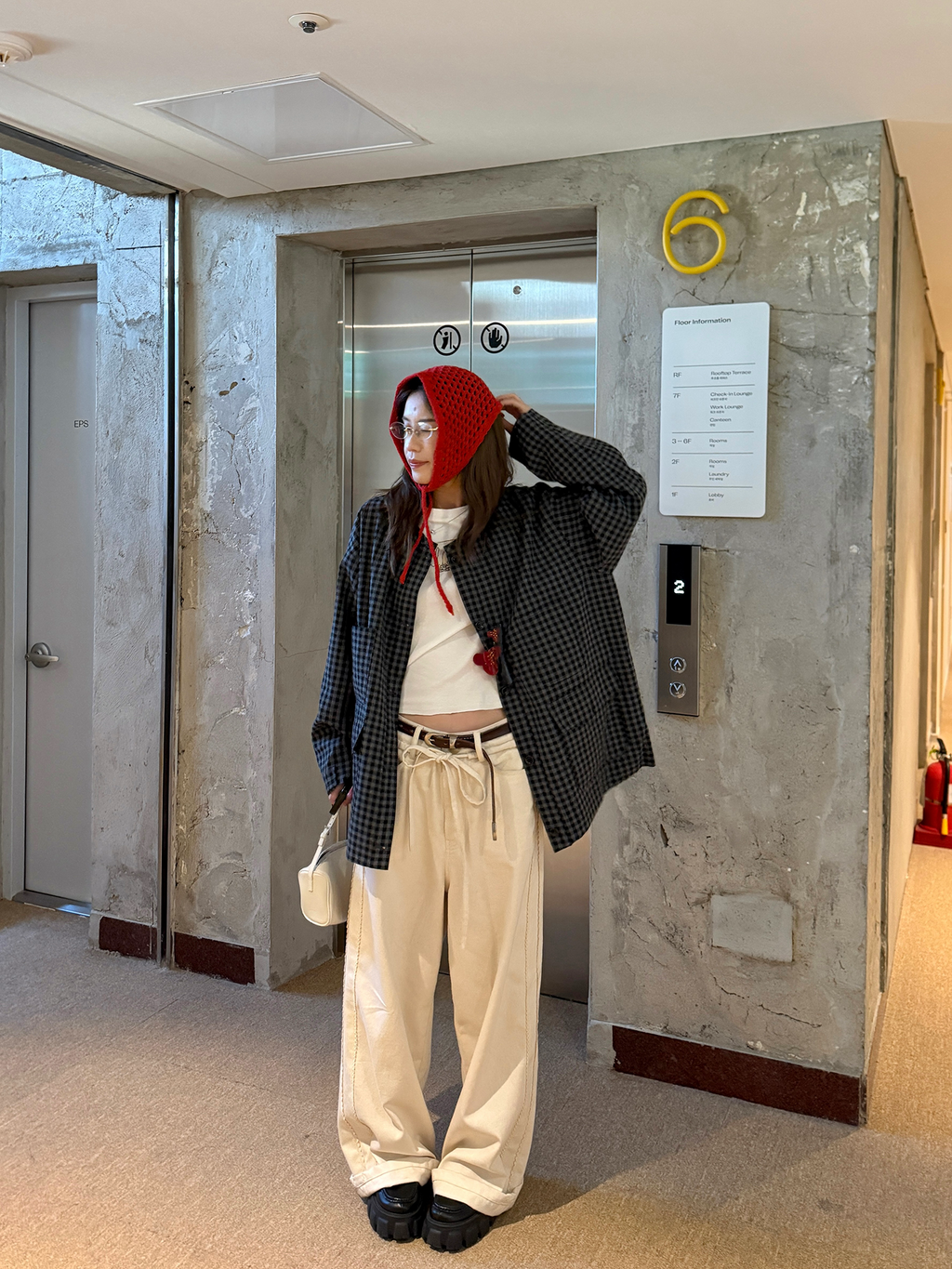 LelyMooch ブラックグレーチェックジャケット  LEM248