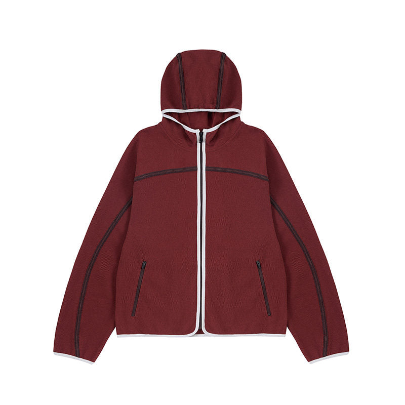 Color Block Taped Hoodie Jacket (3 colors) LOM052