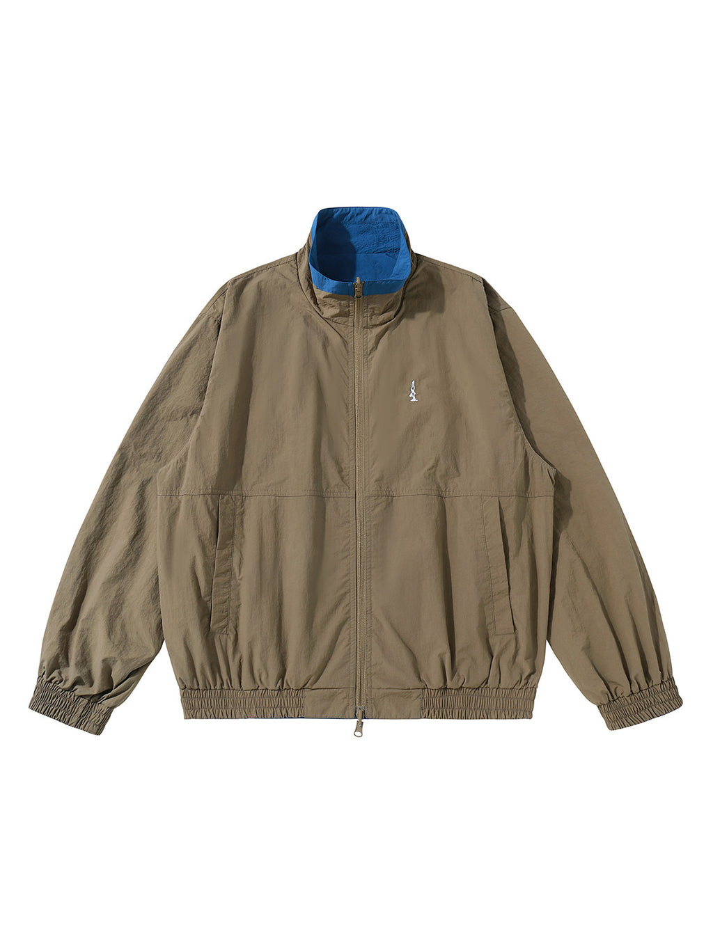 防風×配色リバーシブル仕様 立ち襟スポーツジャケット  LOM032