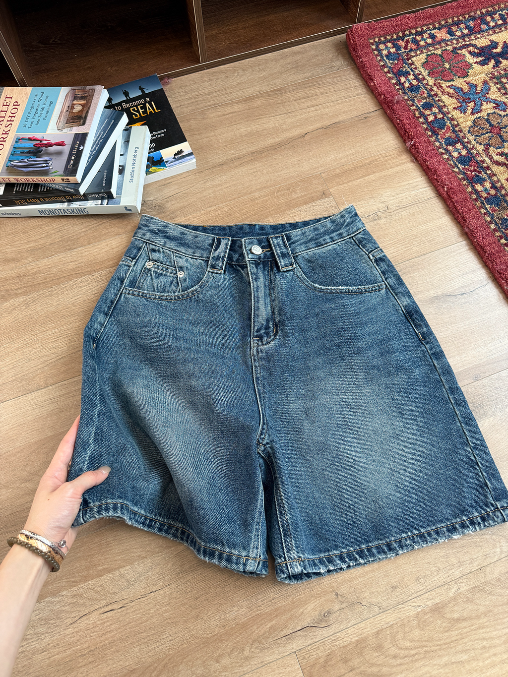 LelyMooch デニムパンツ5分丈｜2色展開  LEM199