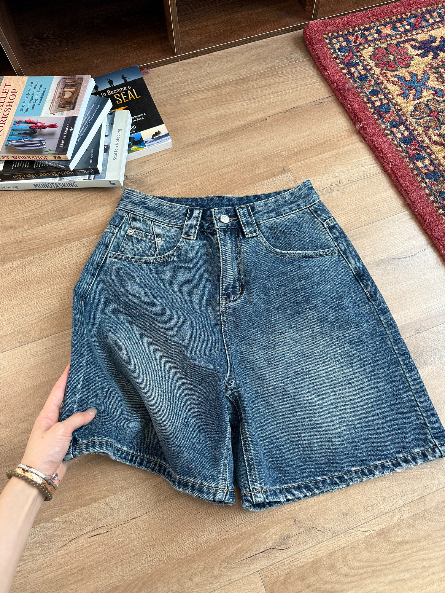 LelyMooch デニムパンツ5分丈｜2色展開  LEM199