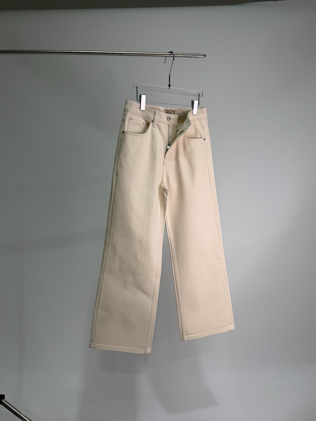 オートミール 13.8oz ワイドストレートデニム  LOM093