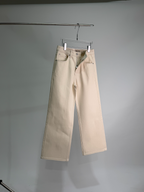 オートミール 13.8oz ワイドストレートデニム  LOM093