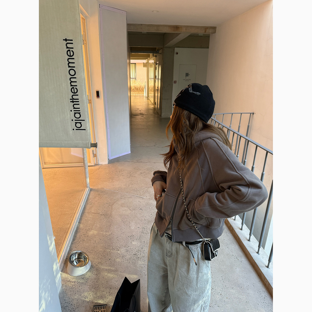 LelyMooch 裏起毛ジップアップフーディー　LEM275