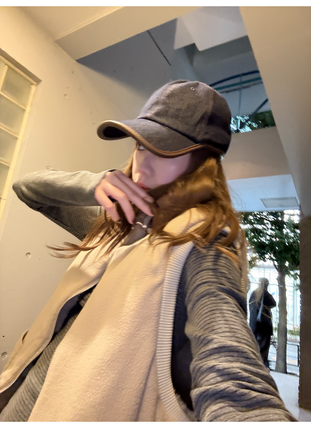 LelyMooch エコファー×ボア リバーシブルショートジレ  LEM279