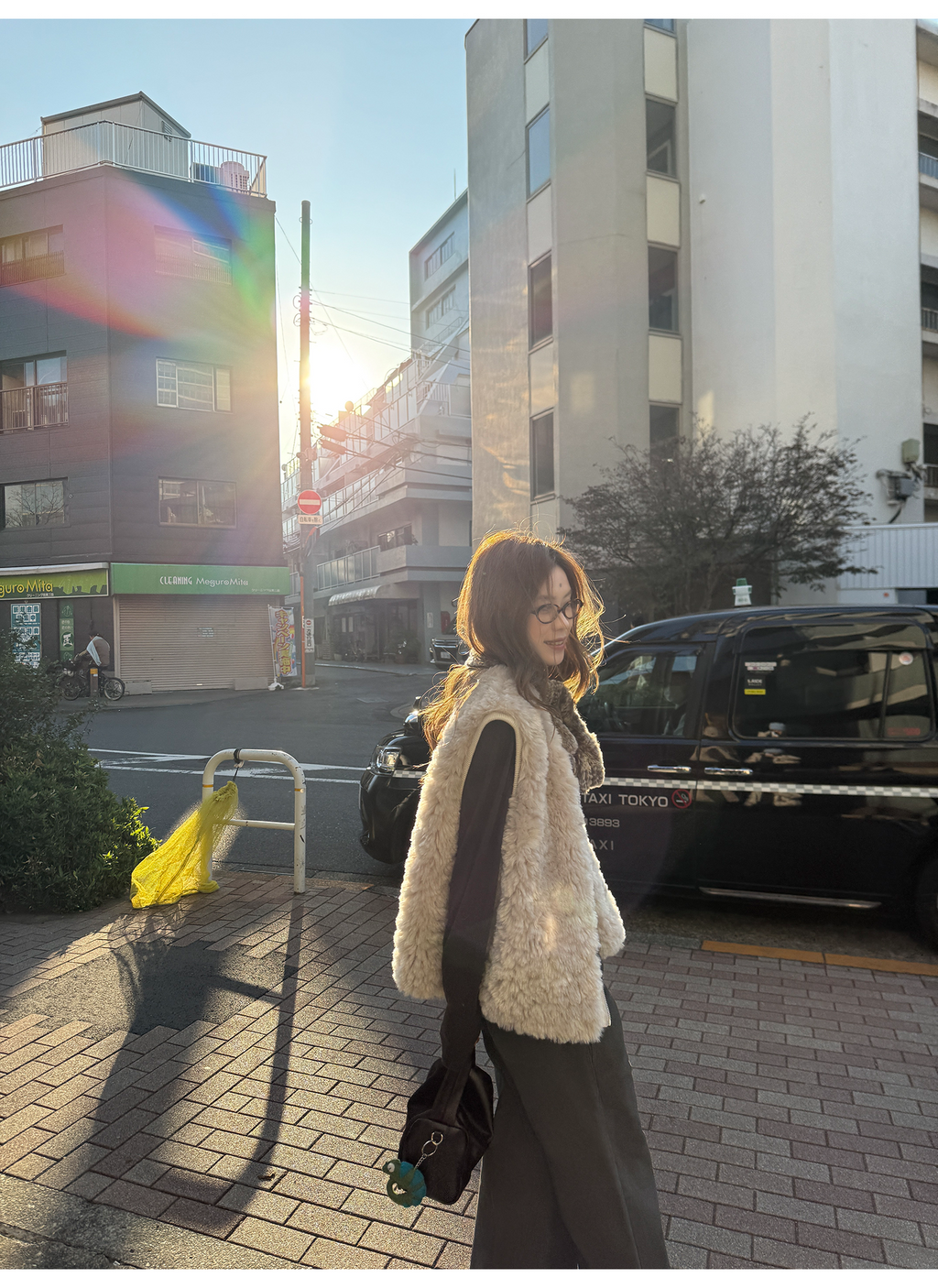 LelyMooch エコファー×ボア リバーシブルショートジレ  LEM279