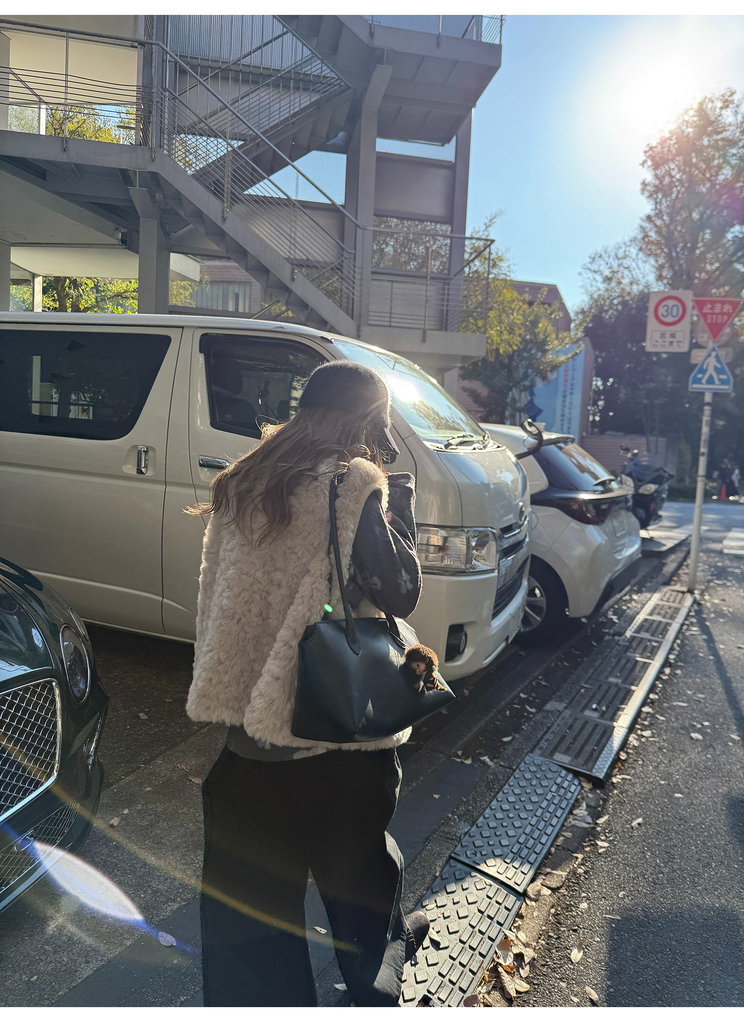 LelyMooch エコファー×ボア リバーシブルショートジレ  LEM279