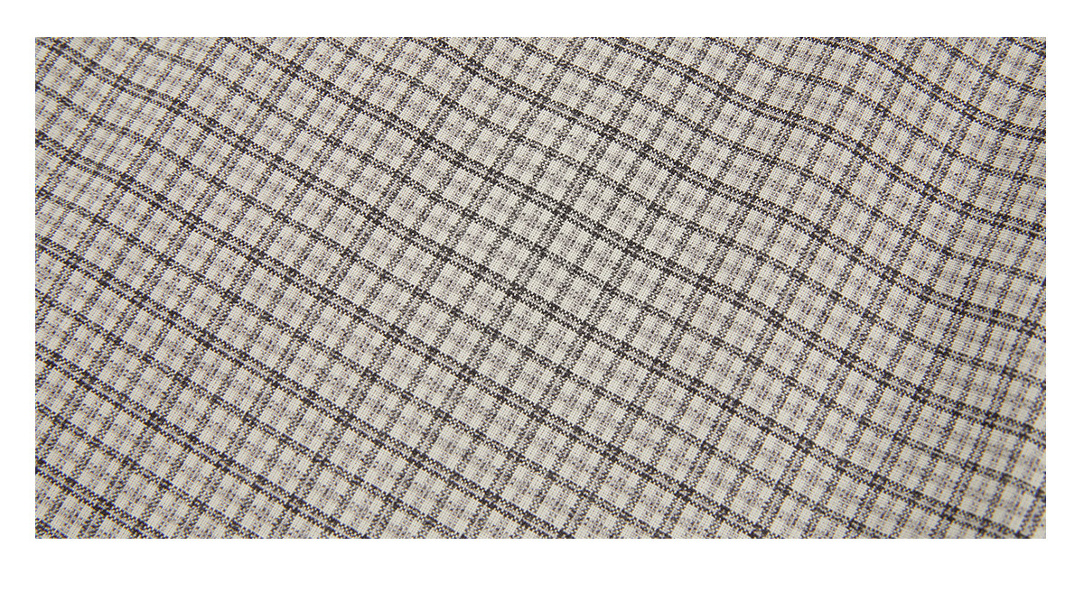 ドローコードヘム フーディーチェック柄 長袖シャツ  LOM037