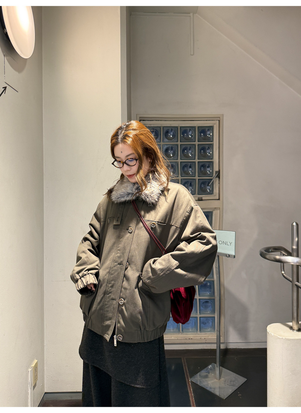 LelyMooch 2種類の襟を自由に切り替え・中綿ジャケット  LEM282