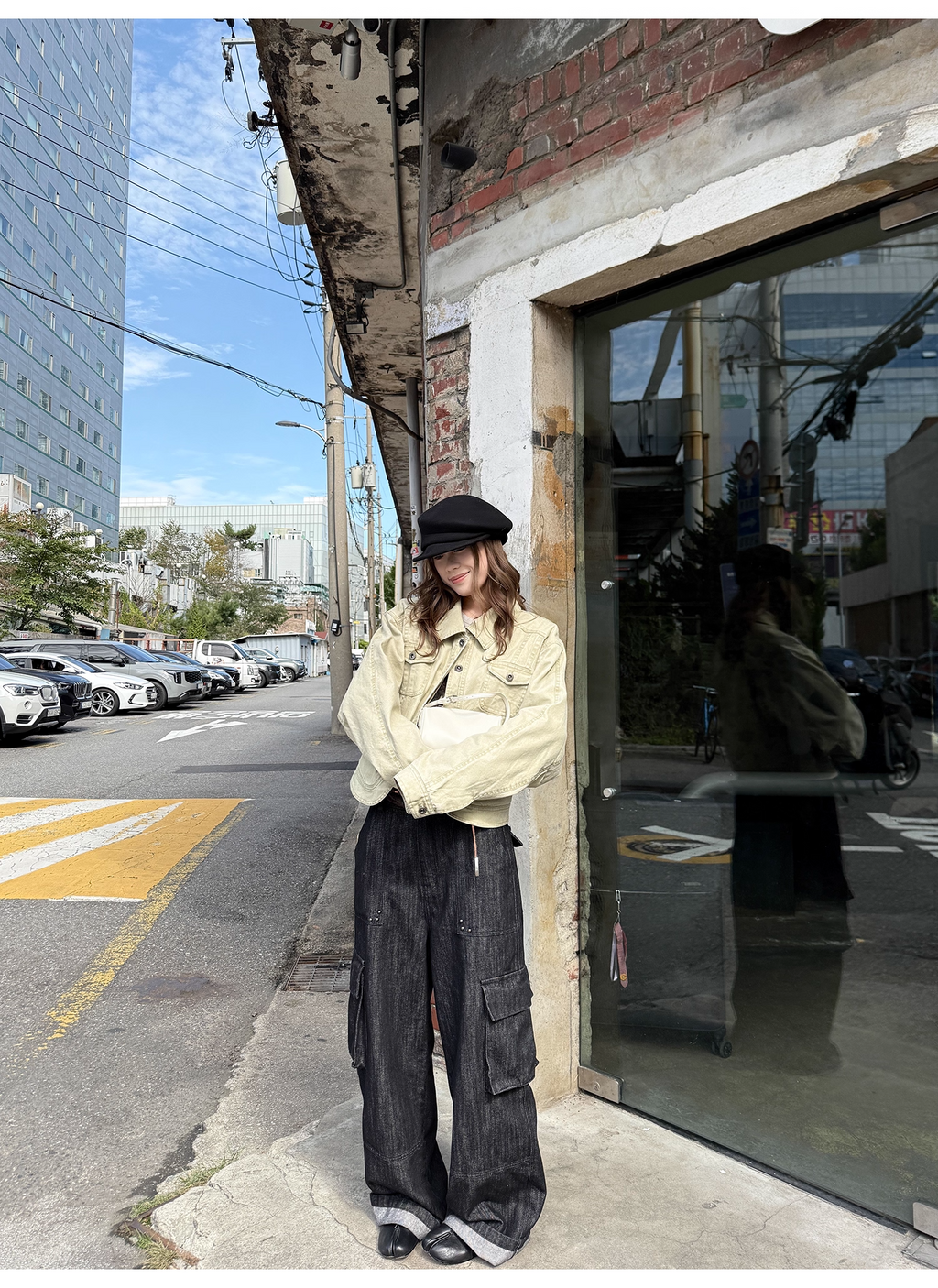 LelyMooch セルビッジ黒デニムパンツ　LEM257