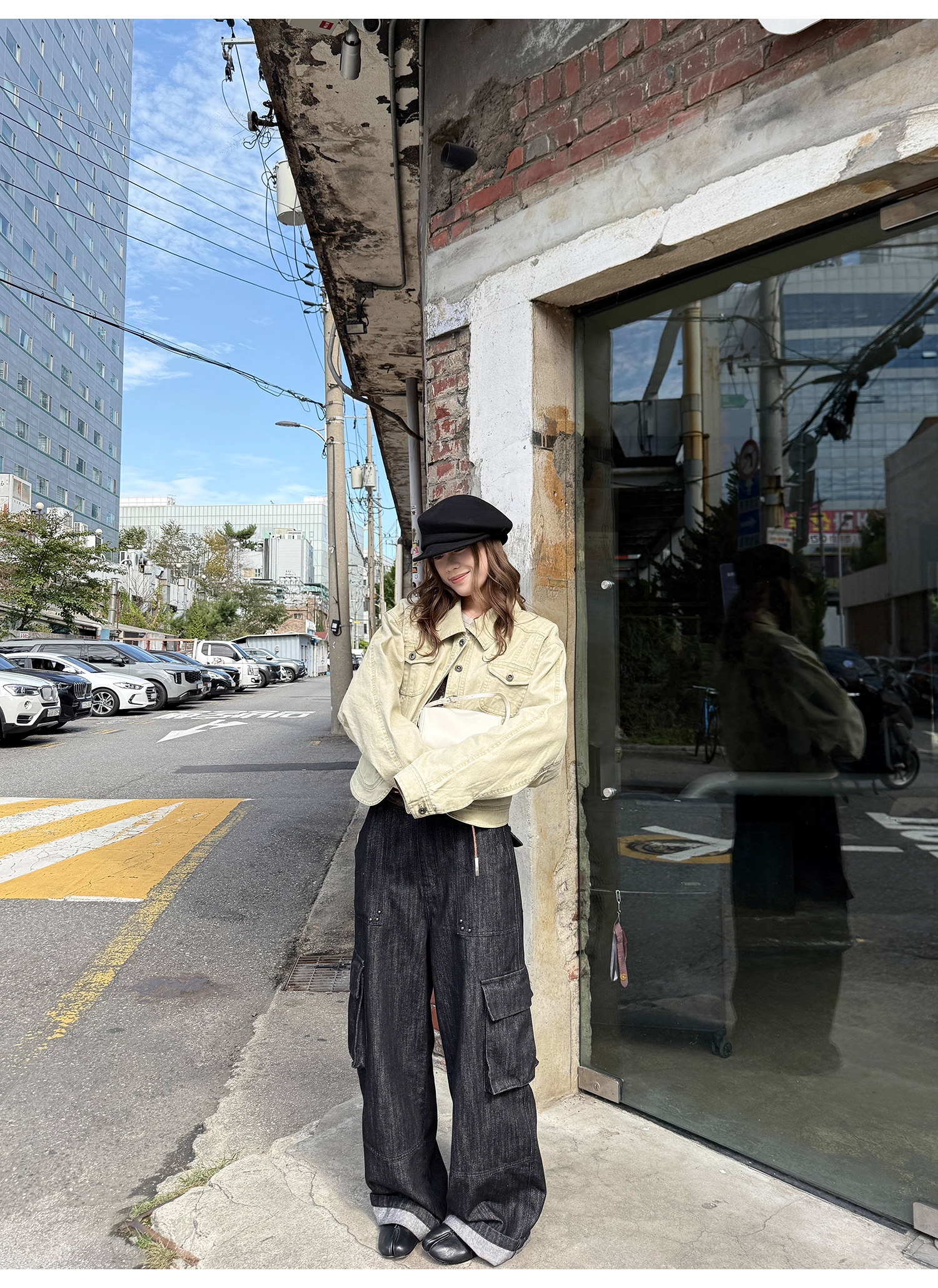 LelyMooch セルビッジ黒デニムパンツ　LEM257