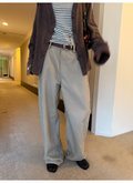 LelyMooch Pantaloni larghi lavati con borchie LEM243