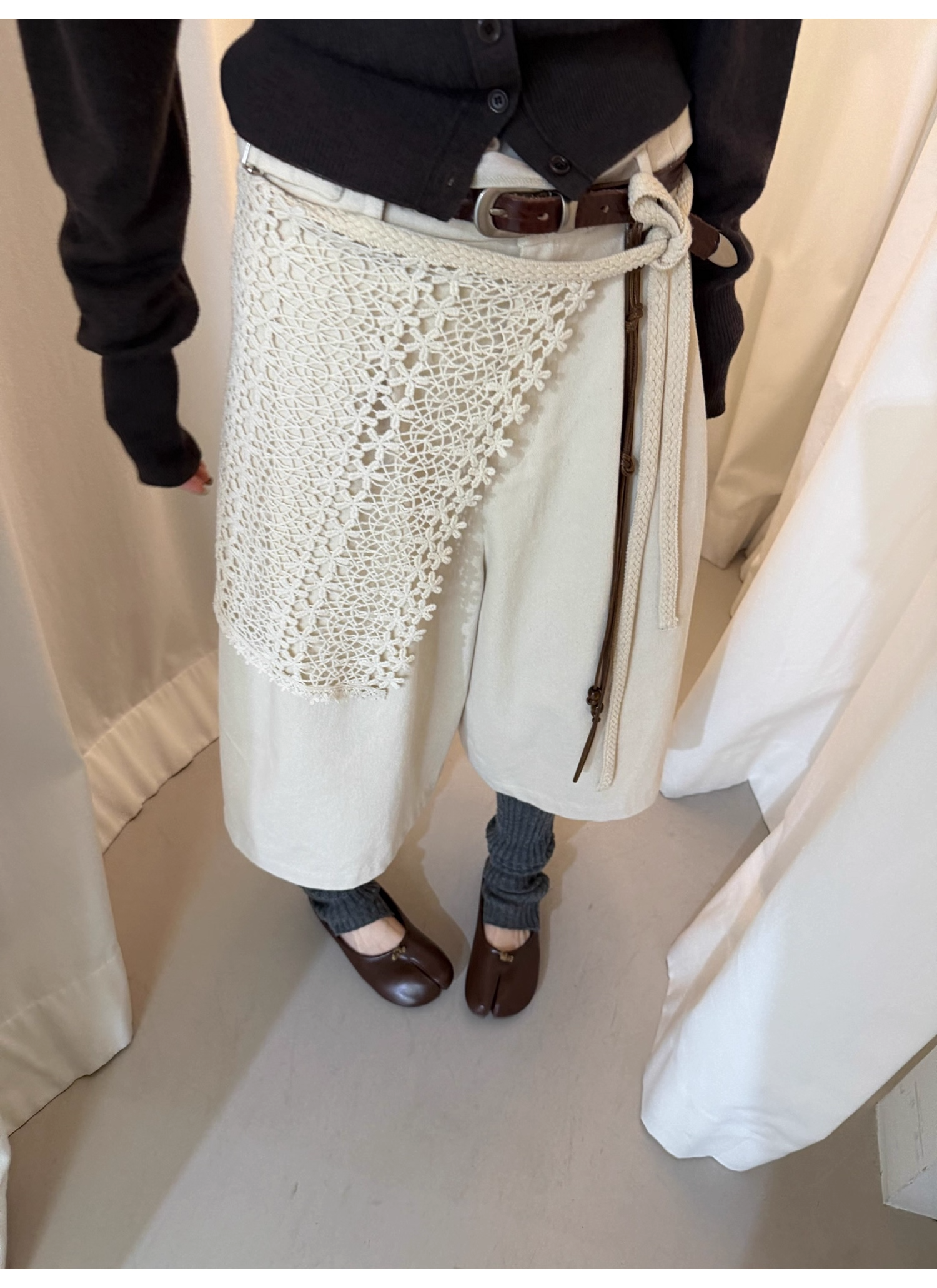 LelyMooch コットン刺しゅうスカートカバー  LEM258