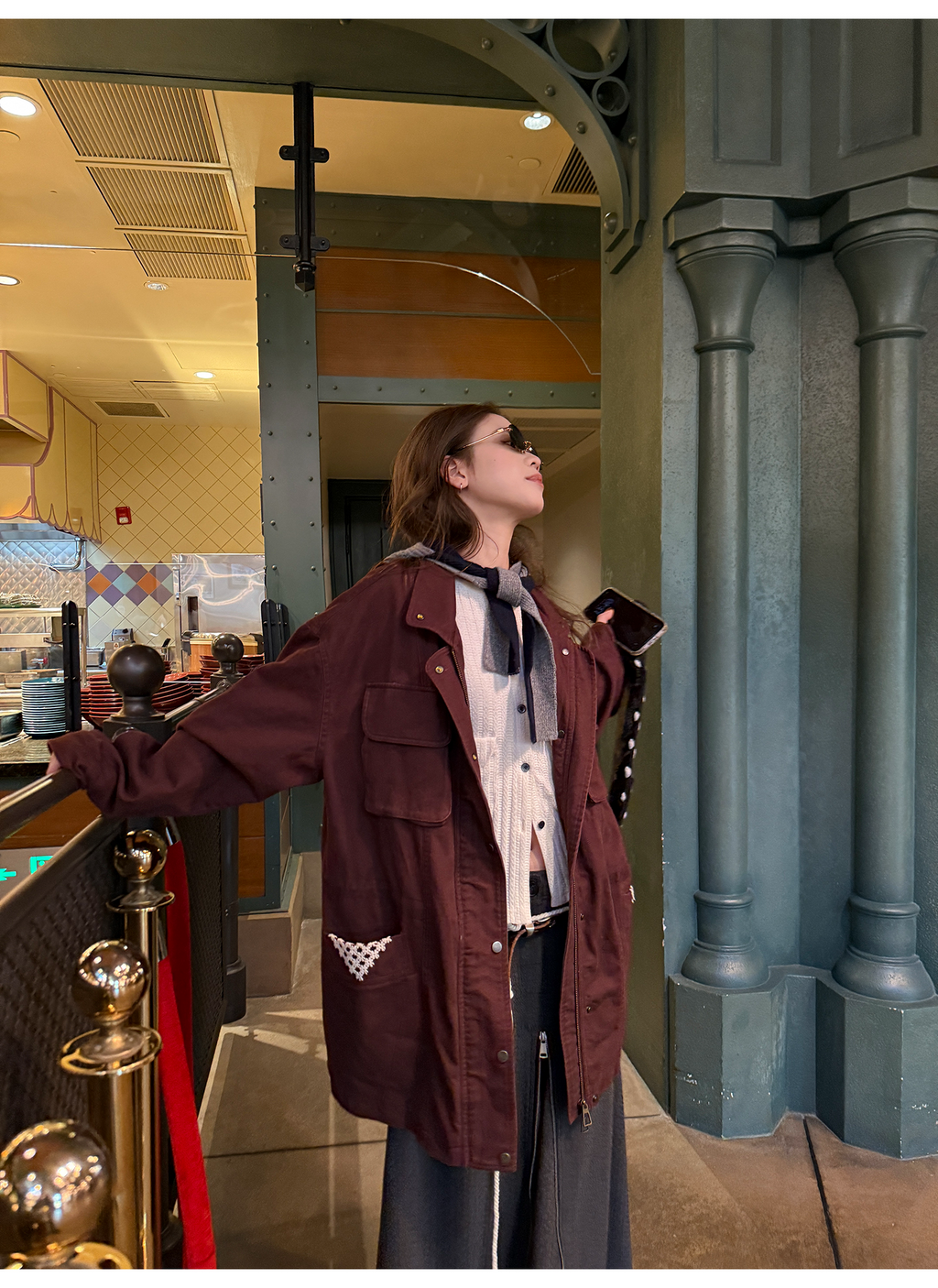 LelyMooch ゆるっとフリースワークジャケット  LEM242