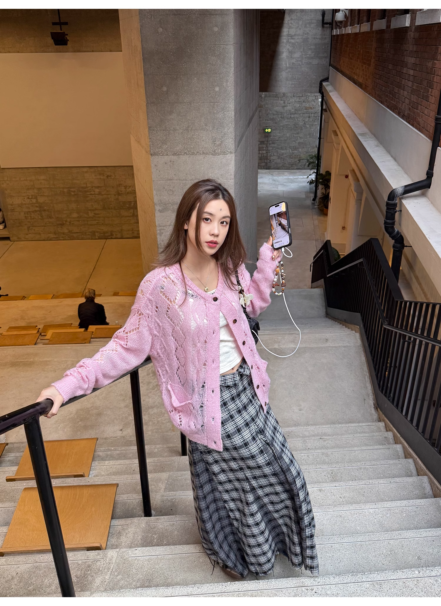 LelyMooch  レース編みカーディガン  LEM080